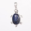 Natural Tortoise Dyed Lapis Lazuli Pendants G-D648-08-RS-2