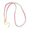 Braided Polycotton Cord Necklaces Making MAK-F038-B21-G-1