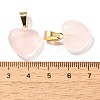 Natural Rose Quartz Pendants G-I311-A13-G-3