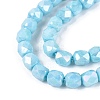 Anti-Tarnish Electroplate Glass Beads Strands GLAA-N057-6mm-09-3