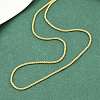 2MM Brass Chain Necklaces for Women NJEW-A062-02G-2