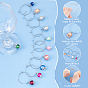 Baking Painted Pearlized Glass Pearl Wine Glass Charms AJEW-AB00190-4