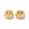 Brass Micro Pave Cubic Zirconia European Beads LS-KK-M233-44G-2
