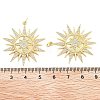 Sun Rack Plating Brass Micro Pave Clear Cubic Zirconia Pendants KK-NH0001-06B-G-3