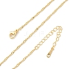 Brass Singapore Chain Necklaces for Women NJEW-Q020-01G-3