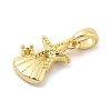 Rack Plating Leaf Brass Pendants KK-S407-08G-2