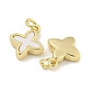 Brass with Sea Shell Charms X-KK-Q820-15G-2