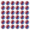 80Pcs Half Rainbow Plated Glass Beads EGLA-TA0013-04B-1