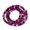 Natural Striped Agate/Banded Agate Beads Strands G-T131-36C-2