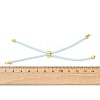 Adjustable Round Braided Microfiber Leather Cord Bracelet Making KK-CBAC260-01G-23-3