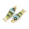 Brass Enamel Pendants KK-L241-23G-02-2