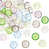 60Pcs UV Plating Acrylic Bead Caps OACR-SP0001-71-1