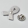 Awareness Ribbon Theme Enamel Pins JEWB-WH0026-60A-2