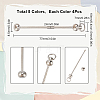 20Pcs 5 Colors Iron Bar Beadable Keychain for Jewelry Making DIY Crafts KEYC-SC0001-11-2