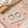 4 Pairs 2 Colors Iron Alloy Dangle Earrings EJEW-HY0001-37-3