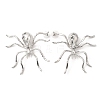 Alloy Rhinestone Stud Earrings EJEW-P321-01P-2
