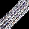 Electroplate Transparent Glass Beads Strands EGLA-Q132-03A-A01-1