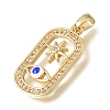 Brass Micro Pave Clear Cubic Zirconia Pendants KK-C263-22G-G-2
