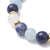 Natural Mixed Gemstone Round Beads Stretch Bracelets for Women BJEW-JB12631-07-4