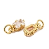 Brass Micro Pave Cubic Zirconia Pendants KK-A289-01G-2