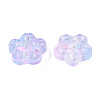 Transparent Spray Painted Glass Beads X-GLAA-N035-029-G02-3