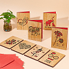 CRASPIRE Rectangle with Pattern Wooden Greeting Cards DIY-CP0006-75G-6
