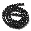 Natural Black Tourmaline Beads Strands LS-G-G927-46-7