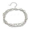 Tarnish Resistant 304 Stainless Steel Cable Chain Multi-strand Bracelets STAS-A051-05P-1