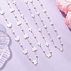 304 Stainless Steel & Natural White Shell Butterfly Cross Heart Link Chain Necklaces for Women NJEW-JN05808-1