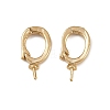 Oval Brass Twister Clasps KK-P310-06G-1