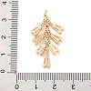 Brass Micro Pave Clear Cubic Zirconia Pendants KK-C076-19G-3