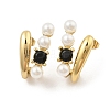 PVD Vacuum Plating Golden 304 Stainless Steel Stud Earrings for Women EJEW-C120-16G-01-1