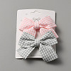 Cute Bowknot Cloth Alligator Hair Clip OHAR-WH0023-11C-1