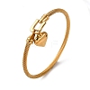 304 Stainless Steel Charm Bangles BJEW-K280-03G-4