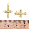 Cross Rack Plating Brass Micro Pave Cubic Zirconia Pendants KK-G512-29G-3