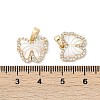 Brass Micro Pave Cubic Zirconia Pendants KK-U043-24G-3