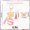 Zinc Alloy Tassel Keychain KEYC-WH20004-12T-2