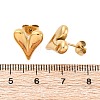 Ion Plating(IP) 304 Stainless Steel Heart Stud Earrings for Women EJEW-F300-09G-3