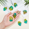 8Pcs Electroplated Raw Rough Natural Quartz Crystal Pendants PALLOY-AB00180-4