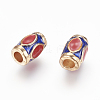 Alloy Enamel Beads PALLOY-P144-12KCG-2