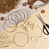 10Pcs Iron Ring for DIY Woven Net/Web with Feather IFIN-SP0001-56A-P-3