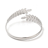 Non-Tarnish 304 Stainless Steel Greek Roman Laurel Leaf Cuff Bangles BJEW-L682-019P-2