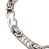 Tarnish Resistant 304 Stainless Steel Byzantine Chain Bracelets BJEW-B078-94P-2