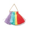 3Pcs Polyester Tassel Big Pendants PALLOY-JF03207-3