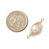 Copper Wire Wrapped Pearl Connector Charms PALLOY-JF02920-2