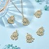 10Pcs Rack Plating Brass Micro Pave Clear Cubic Zirconia Pendants ZIRC-SZ0004-19-3