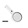 ABS Plastic Handheld and Desktop Foldable Illuminated Magnifier AJEW-L073-06-4
