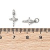 SHEGRACE Brass Micro Pave Clear Cubic Zirconia Pendants XGRQ2O696-453P-3