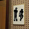 3D Plastic Self-Adhesive Man & Woman Pattern Mirror WC Sign DIY-WH0308-145B-1