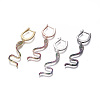 Brass Dangle Hoop Earrings EJEW-F198-01-1